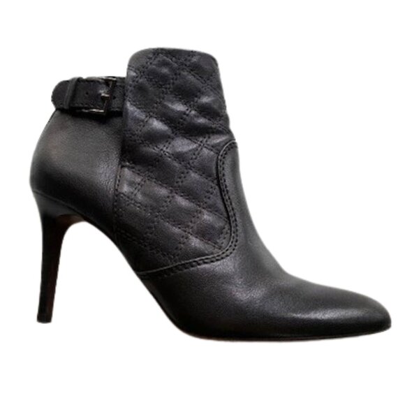 Tory Burch Black Orchard Quilted Bootie | 3.5” Heel | Size 8.5 - Picture 1 of 14